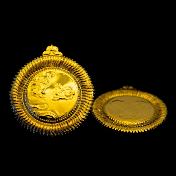 ( V-i158 ) 10" Traditional Brass Sun and Moon Wall Art