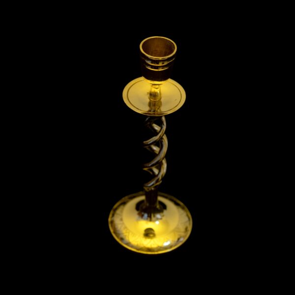 ( V-i153 ) Royal Brass Single Candle Holder Stand