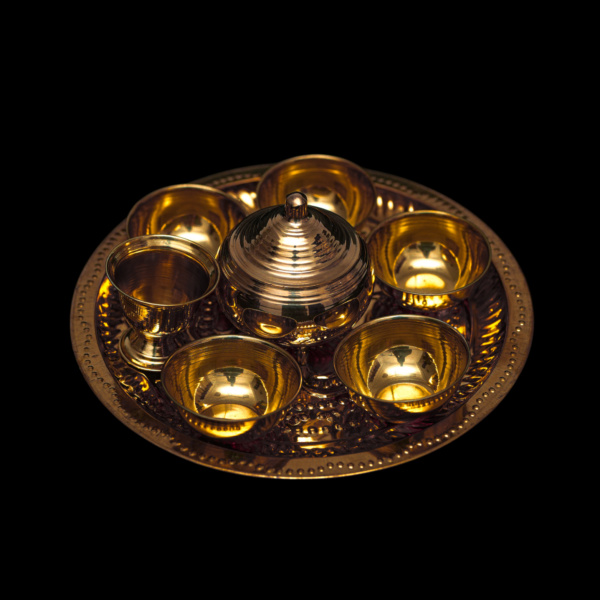 ( V-i175 ) Divine Brass Pooja Pathra Set