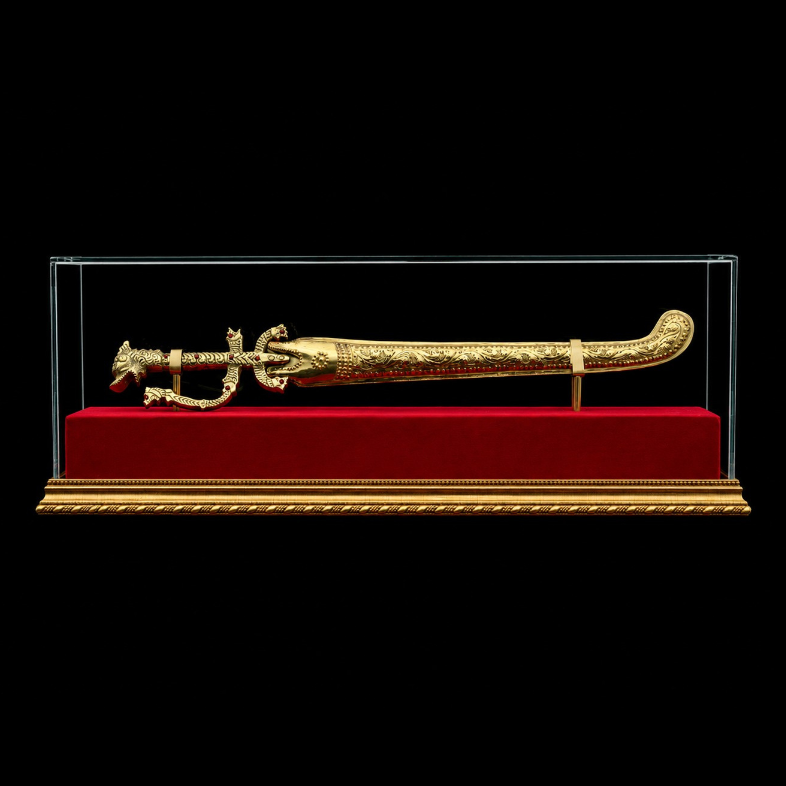 ( V-i002 ) 18'' Sword With Modern Display Box (Decorative Frame)